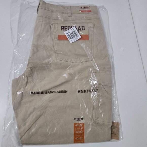 RedHead Ripstop Flex Cargo Pants in White Pepper - Size 40x32 - Picture 2 of 8
